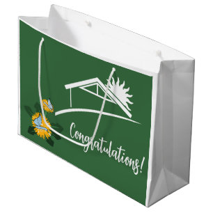 Paardenbloem Vlinder Groen Nieuw Thuis Felicitatie Groot Cadeauzakje