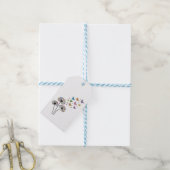 Paardenbloem vlinder stroom cadeaulabel (Met Touw)