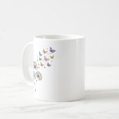 Paardenbloem vlinder stroom koffiemok (Voorkant links)