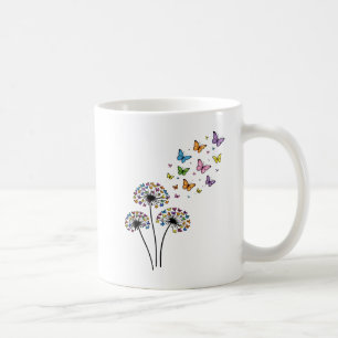 Paardenbloem vlinder stroom koffiemok