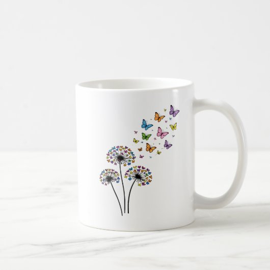 Paardenbloem vlinder stroom koffiemok (Rechts)