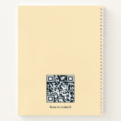Paardenbloem Vlinders Aangepaste Naam CTA QR Code Notitieboek (Achterkant)