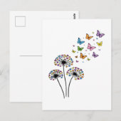 Paardenbloem vlinderstroom briefkaart (Voorkant / Achterkant)