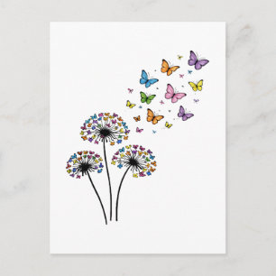 Paardenbloem vlinderstroom briefkaart