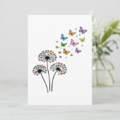 Paardenbloem vlinderstroom kaart (Staand voorkant)