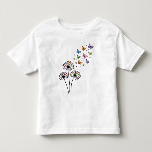 Paardenbloem vlinderstroom kinder shirts (Voorkant)