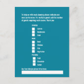 Paardenbloem voor weduwenmaaltijd informatiekaartje (Achterkant)