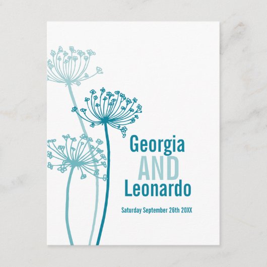 Paardenbloem voor weduwenmaaltijd informatiekaartje (Voorkant)