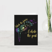 Paardenbloem vrouwen inhaleren de toekomst en adem kaart (Voorkant)