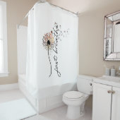 Paardenbloem Wens Douche Gordijn Sunset Vlinders (In situ)