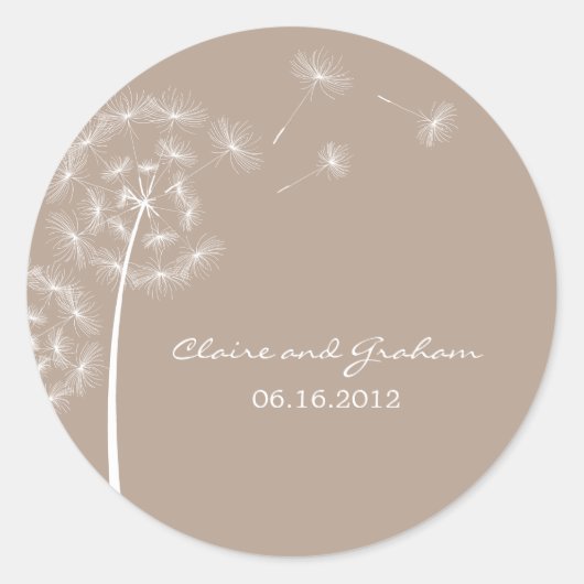 Paardenbloem wens gunst Sticker of envelopzegel (Voorkant)