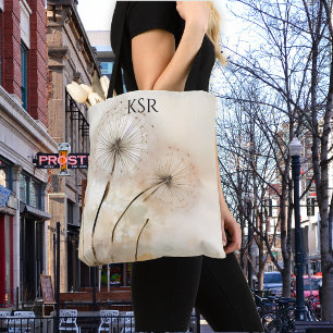Paardenbloem Wens Monogram Schoudertas Tote Bag