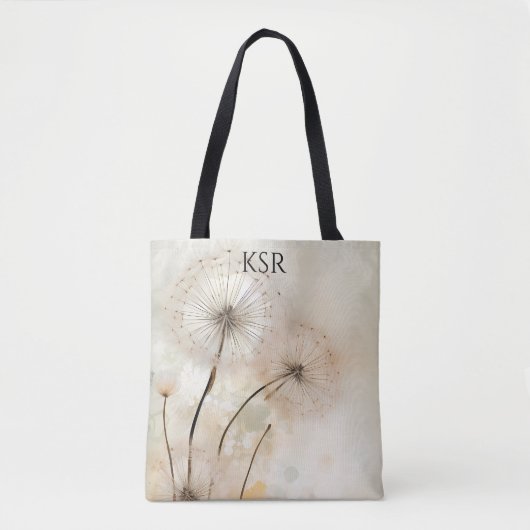 Paardenbloem wens Monogram Tas (Voorkant)