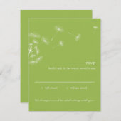 Paardenbloem Wens Trouw RSVP Kaart (Limoen) (Voorkant / Achterkant)