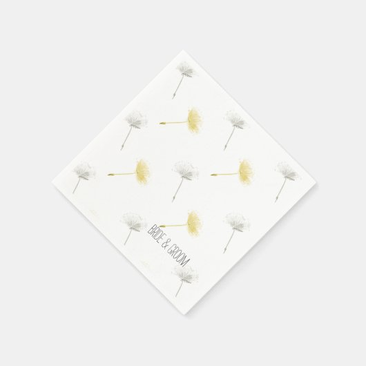 Paardenbloem Wensbloemen Vrijgezellenfeest Servetten (Hoek)