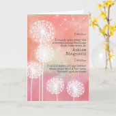 Paardenbloem wenst autisme steun sympathie kaart (Gele Bloem)