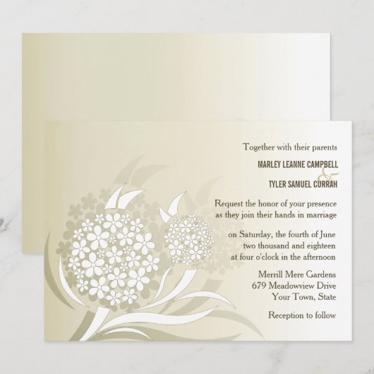 Paardenbloem wenst Bloemen Kaart (Voorkant / Achterkant)