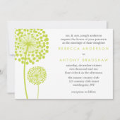 Paardenbloem wenst bruiloft kaart (Voorkant)