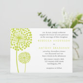 Paardenbloem wenst bruiloft kaart (Staand voorkant)