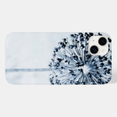 Paardenbloem wenst chique blauwe aangepaste bloems Case-Mate iPhone case (Achterkant (horizontaal))
