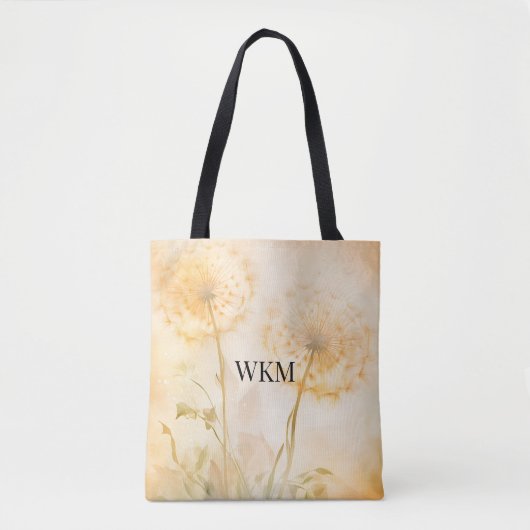 Paardenbloem wenst Monogram Tote Bag (Voorkant)