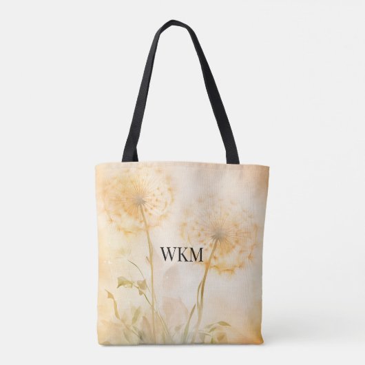 Paardenbloem wenst Monogram Tote Bag (Achterkant)