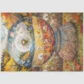 Paardenbloem Wereldbol Tissuepapier (Voorkant)