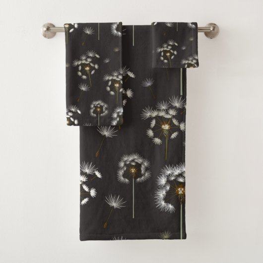 Paardenbloem Wilde Bloem Patroon Bad Handdoek (Insitu)