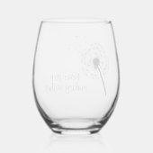 Paardenbloem Wishes Stemless wijnglas Wijnglas Zonder Voet (Achterkant)