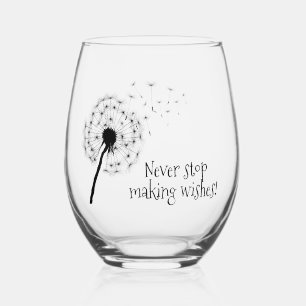 Paardenbloem Wishes Stemless wijnglas Zonder Voet