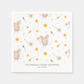 Paardenbloem Wishes | Voorjaars Waterverf Baby sho Servet (Voorkant)