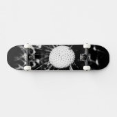 paardenbloem zwart persoonlijk skateboard (Horizontaal)