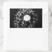 paardenbloem zwart rechthoekige sticker (Tas)