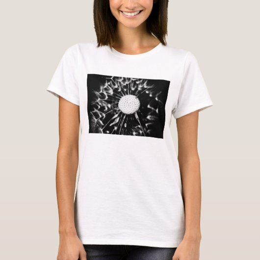 paardenbloem zwart t-shirt (Voorkant)