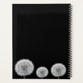 Paardenbloem zwart wit macro fotografie inspireren planner (Achterkant)