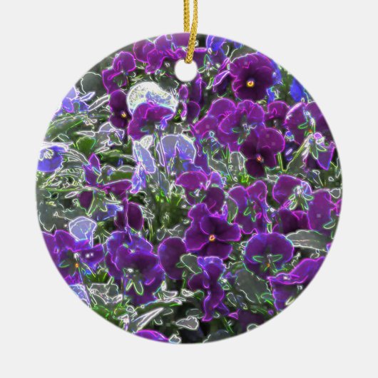 Paardenbloemen 8420 keramisch ornament (Voorkant)