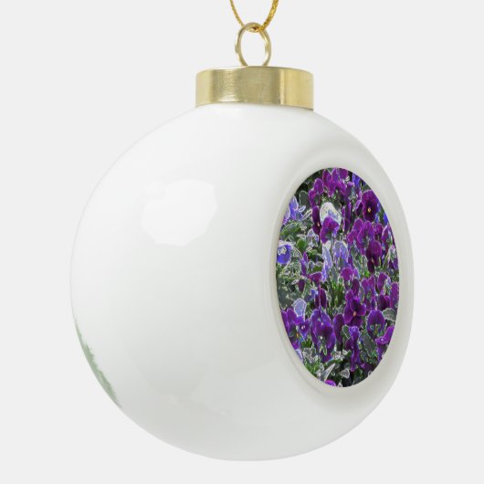 Paardenbloemen 8420 keramische bal ornament (Links)