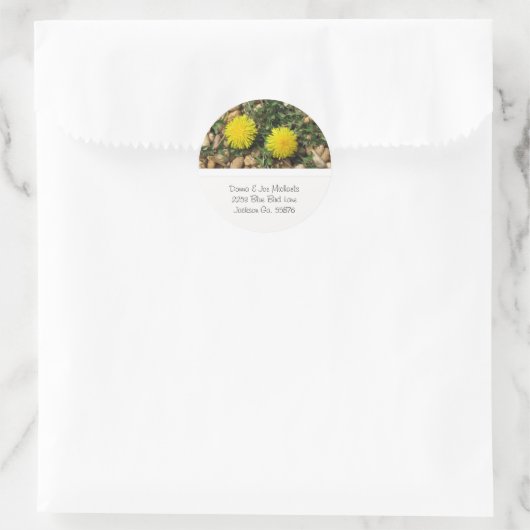 Paardenbloemen Adres Stickers (Tas)