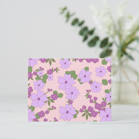 Paardenbloemen, bloempatroon, patroon van bloemen briefkaart (Staand voorkant)