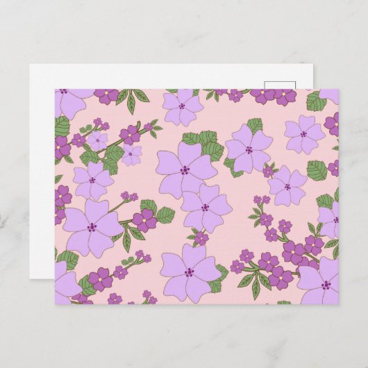 Paardenbloemen, bloempatroon, patroon van bloemen briefkaart (Voorkant / Achterkant)