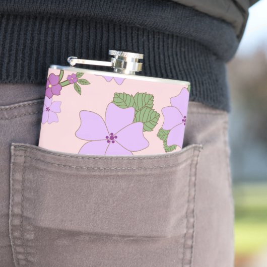 Paardenbloemen, bloempatroon, patroon van bloemen heupfles (Voorbeeld)