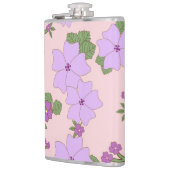 Paardenbloemen, bloempatroon, patroon van bloemen heupfles (Links)