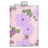 Paardenbloemen, bloempatroon, patroon van bloemen heupfles (Voorkant)