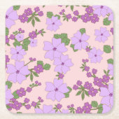 Paardenbloemen, bloempatroon, patroon van bloemen kartonnen onderzetters (Voorkant)