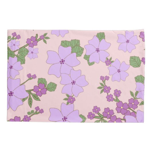 Paardenbloemen, bloempatroon, patroon van bloemen kussensloop (Achterkant)