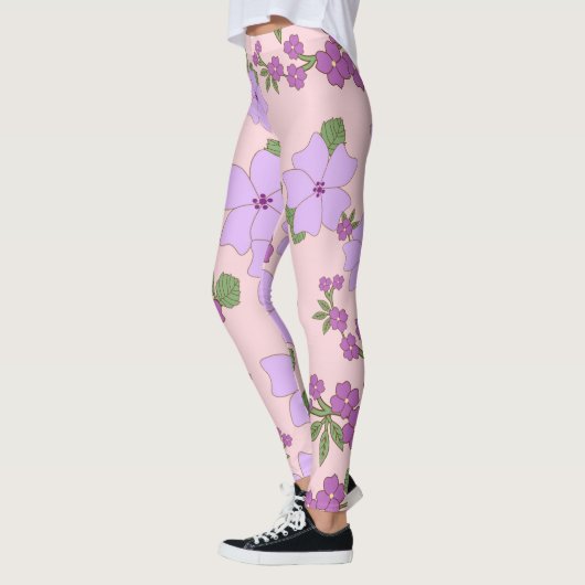 Paardenbloemen, bloempatroon, patroon van bloemen leggings (Links)