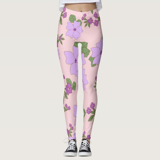 Paardenbloemen, bloempatroon, patroon van bloemen leggings (Voorkant)