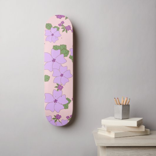 Paardenbloemen, bloempatroon, patroon van bloemen persoonlijk skateboard (Muurkunst)