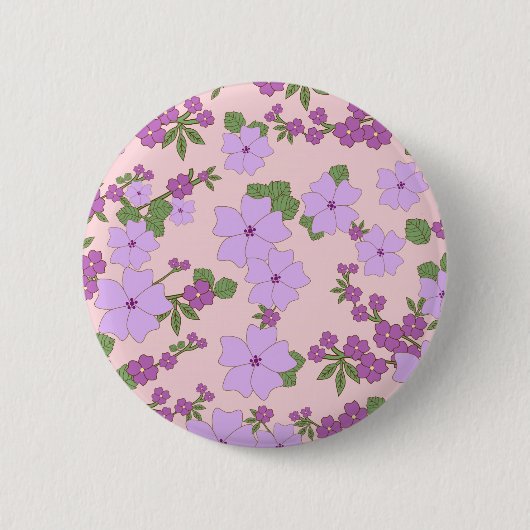 Paardenbloemen, bloempatroon, patroon van bloemen ronde button 5,7 cm (Voorkant)