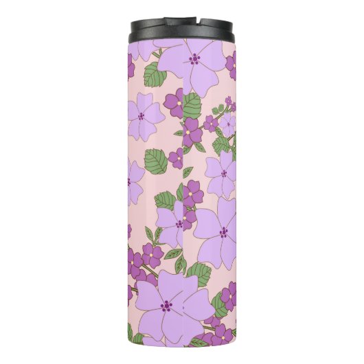 Paardenbloemen, bloempatroon, patroon van bloemen thermosbeker (Achterkant)